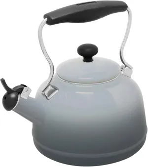 Chantal Tea Kettle, Vintage Series, Enamel on Steel, Whistling (Fade Grey)
