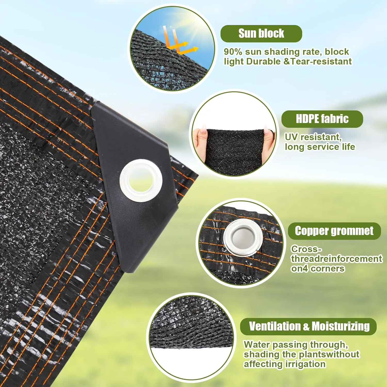 Chicken Coop Cover UV 90% Shade Cloth for Summer 11. 5 x 6. 6 ft Black Chicken Run Cages Cover with 20 Pcs Ball Bungees Cord Sunproof Sun Shade Netting Mesh for Outdoor Garden Patio Plant