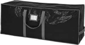 Christmas Tree Storage Bag - Stores 7.5 Foot Artificial Xmas Holiday Tree, Durable Waterproof Material, Zippered Bag, Carry Handles. Protects Against Dust, Insects and Moisture (Black)