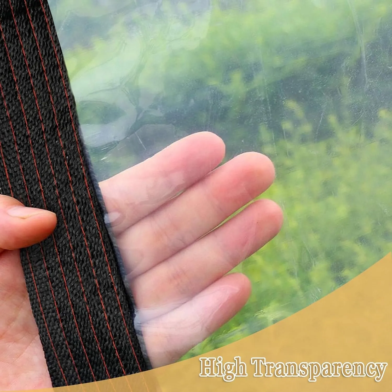 Clear Vinyl Tarp, 7x12ft - Large Tarps Heavy Duty Waterproof with Grommets - Ideal for Clear Window Plastic Winterizing Greenhouse Sheeting for Plants Gardens Chicken Coops