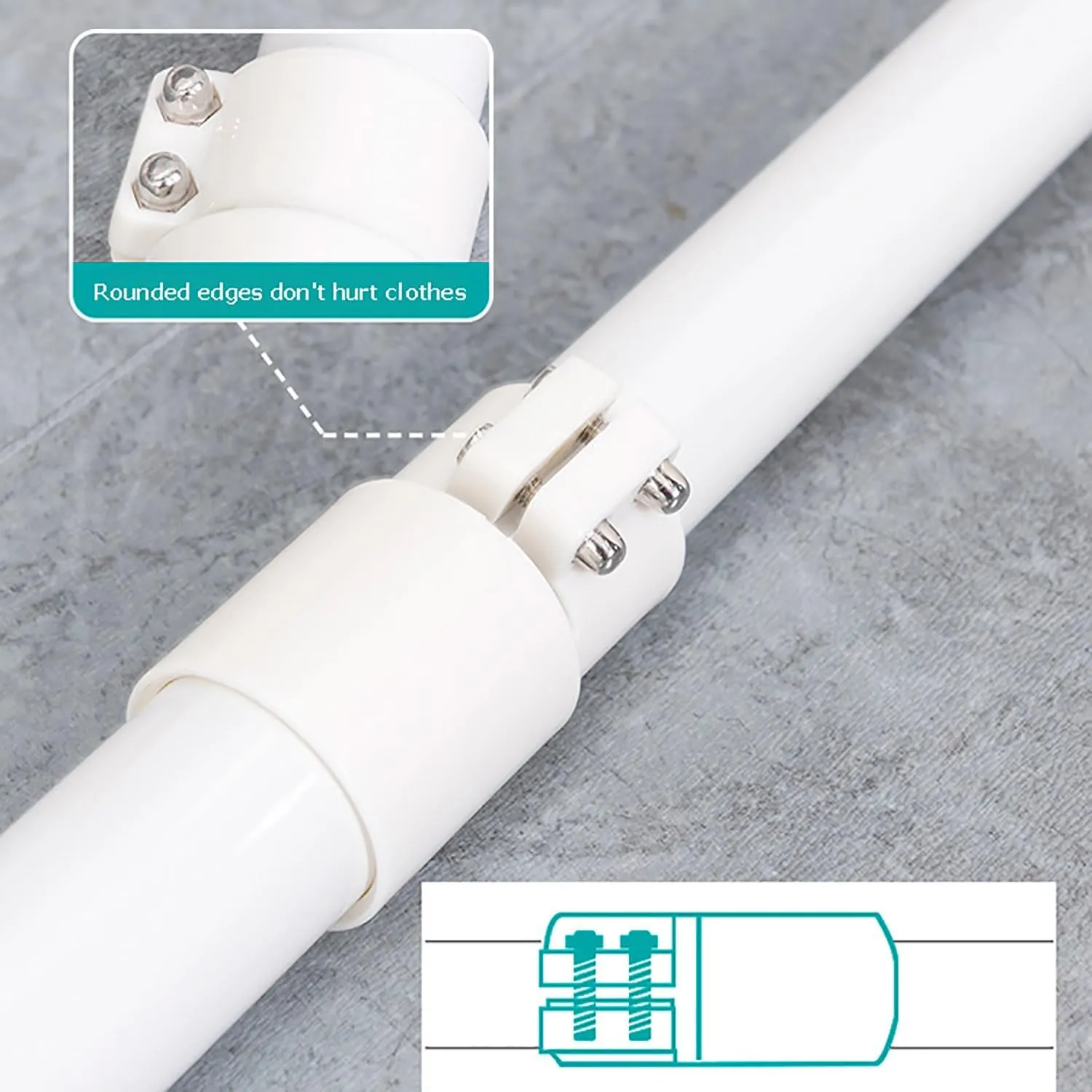 Coat Hanger Floor Hanger,Corner Laundry Pole Coat Tree Hanger Telescopic Clothing Drying Rack Floor to Ceiling Tension Shelf Rod Metal Storage Organizer Stand