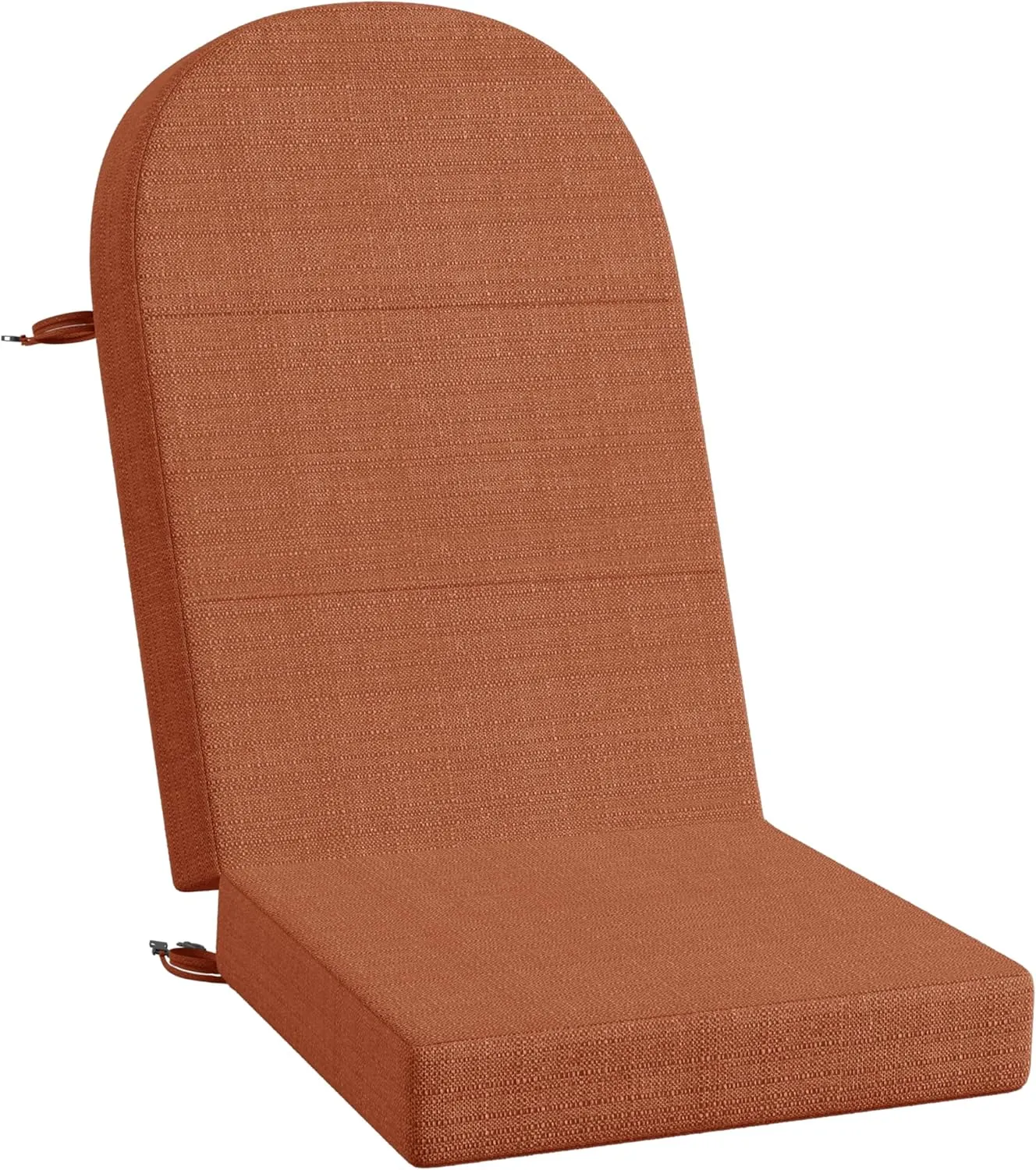Codi Adirondack Chair Cushion – Thick Padded Outdoor Seat for Patio & Porch, Fade Resistant Waterproof Fabric with Ties, Spice