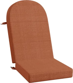 Codi Adirondack Chair Cushion – Thick Padded Outdoor Seat for Patio & Porch, Fade Resistant Waterproof Fabric with Ties, Spice
