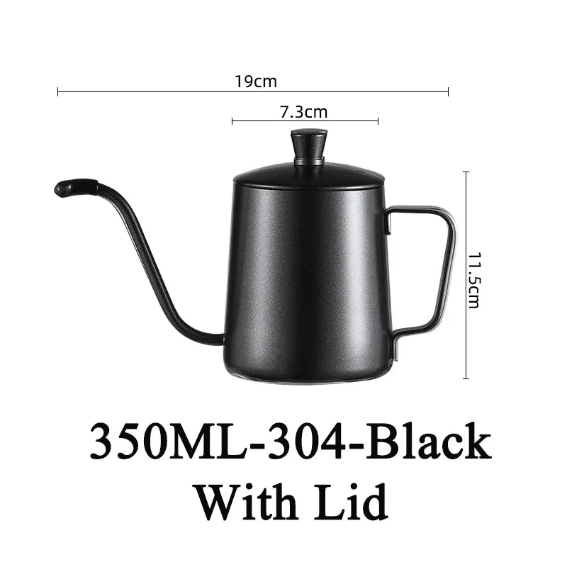 Coffee Hand Brewing Pot 250/350/600ML Stainless Steel Long Gooseneck Coffee Pot Kettle For Induction Stove Tops Kitchen Tools