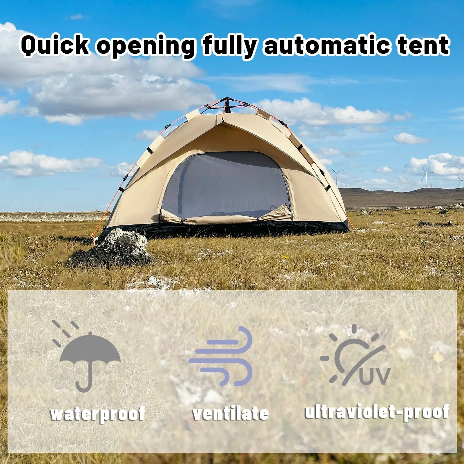 Combo offer Automatic Quick-Opening for Reliable customer care People 4 Tent