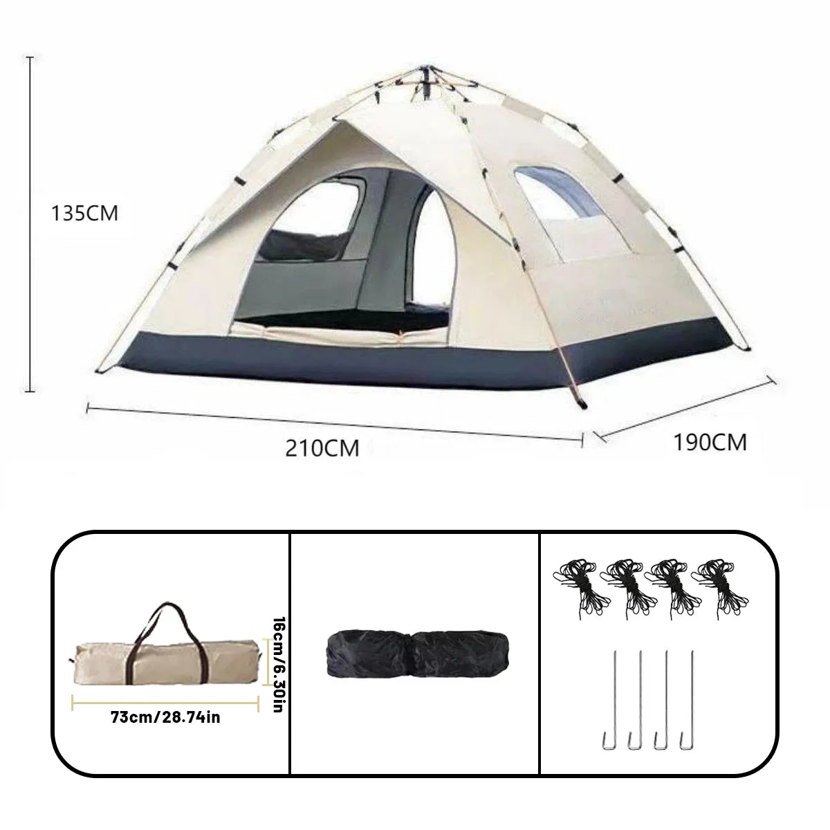 Combo offer Automatic Quick-Opening for Reliable customer care People 4 Tent