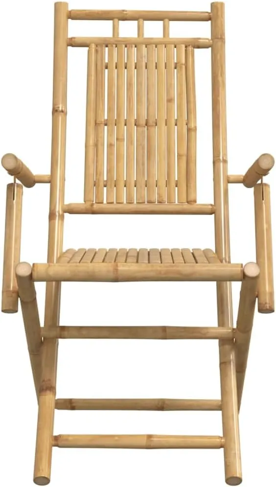 Comfortable Chair Dining Chairs Lawn Chairs Kitchen Chairs - Folding Patio Chairs 2 pcs 20.9"x26"x39" Bamboo for Campsites Garden Outside Terrace