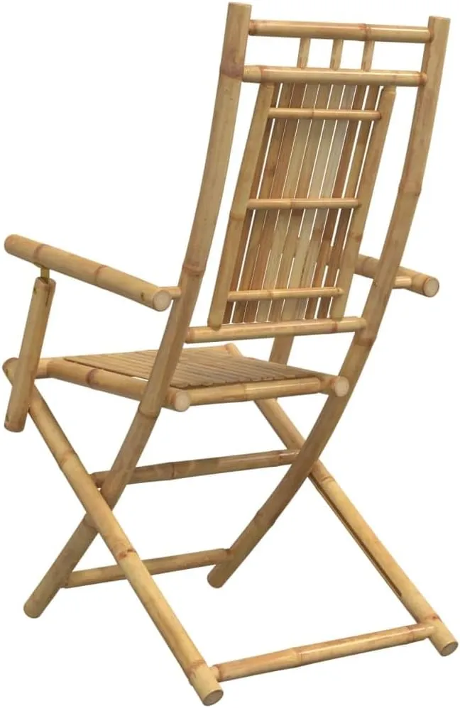 Comfortable Chair Dining Chairs Lawn Chairs Kitchen Chairs - Folding Patio Chairs 2 pcs 20.9"x26"x39" Bamboo for Campsites Garden Outside Terrace