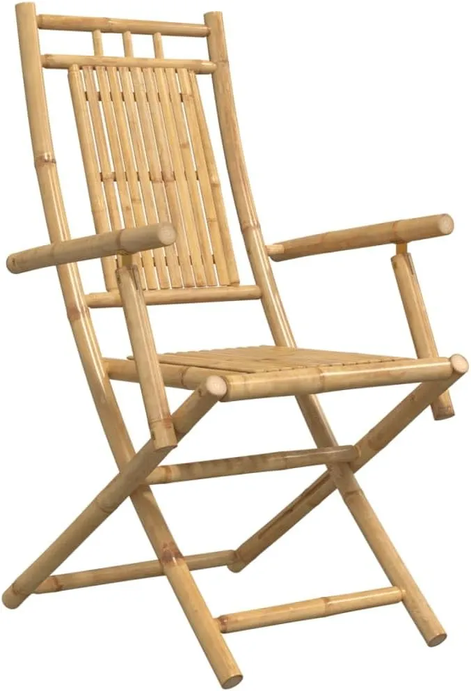 Comfortable Chair Dining Chairs Lawn Chairs Kitchen Chairs - Folding Patio Chairs 2 pcs 20.9"x26"x39" Bamboo for Campsites Garden Outside Terrace