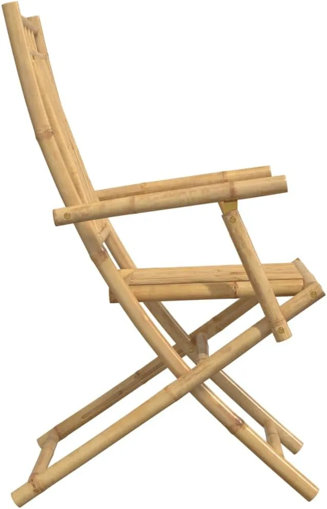 Comfortable Chair Dining Chairs Lawn Chairs Kitchen Chairs - Folding Patio Chairs 2 pcs 20.9"x26"x39" Bamboo for Campsites Garden Outside Terrace