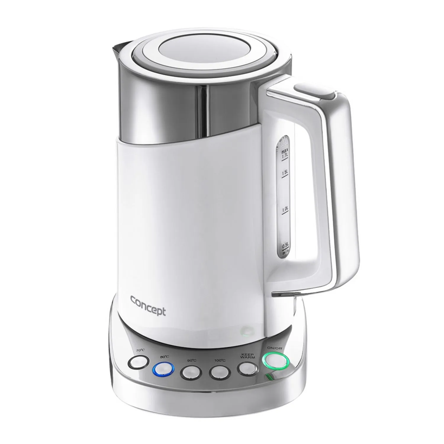 CONCEPT RK-3170 electric kettle, thermoregulation, Keep Warm function, 1.7l, 2200W, white