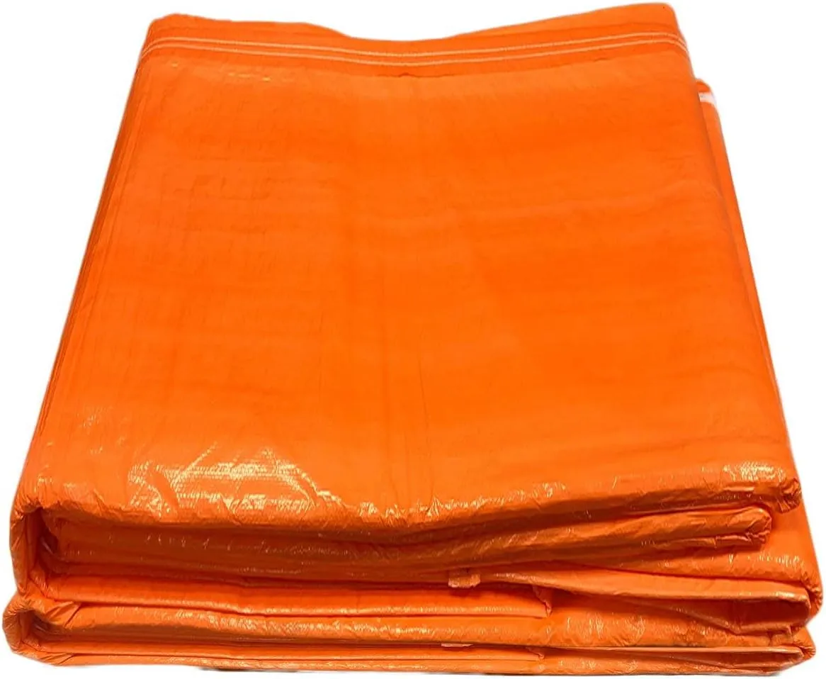 Concrete Curing Blanket Cover - Heavy Duty PE Coated Woven Insulated Foam Core for Cement, Construction, Landscaping - Tear & Water Resistant - 12 x 20 Ft - Indoor/Outdoor Tarp (Orange)