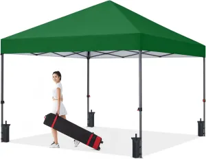 COOSHADE Durable Easy Pop Up Canopy Tent 10x10Ft, Olive Green