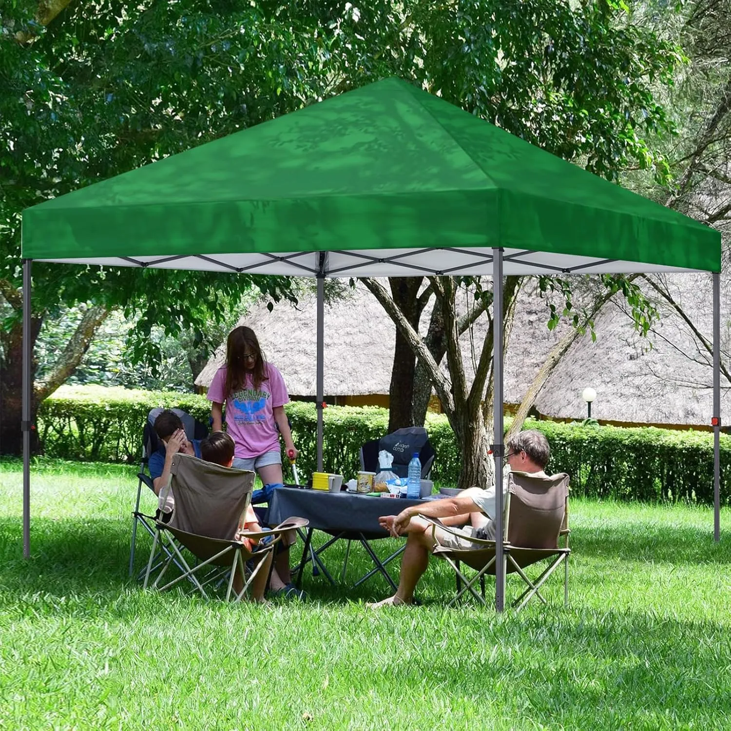 COOSHADE Durable Easy Pop Up Canopy Tent 10x10Ft, Olive Green
