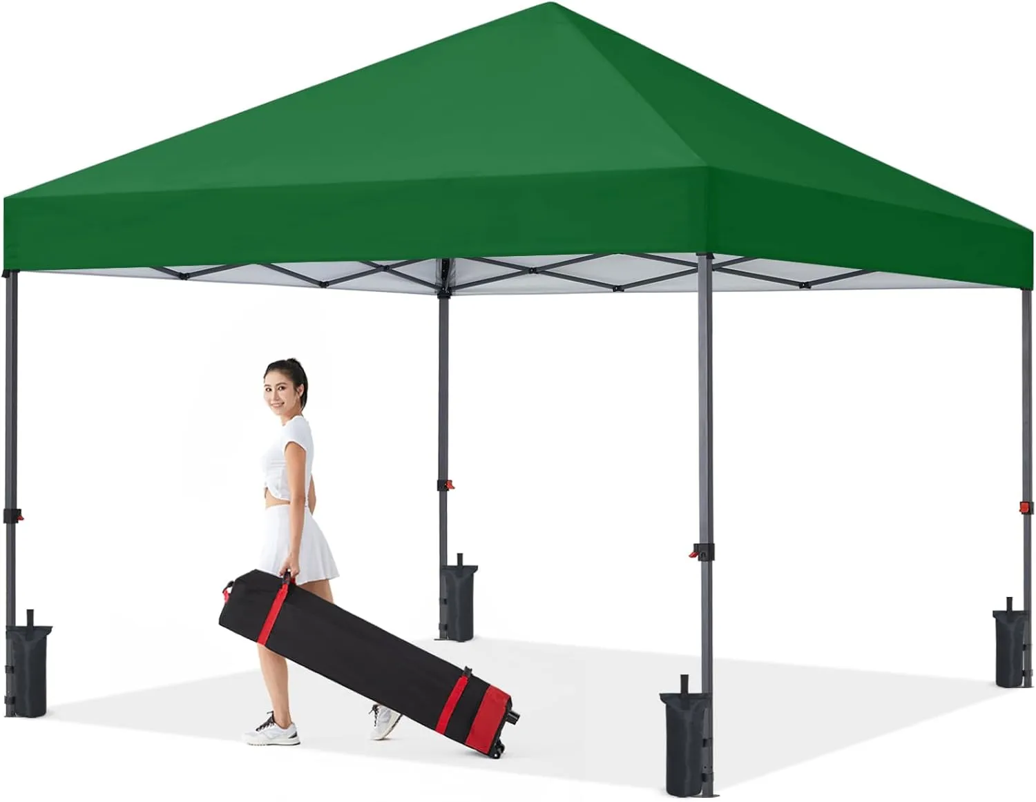 COOSHADE Durable Easy Pop Up Canopy Tent 10x10Ft, Olive Green