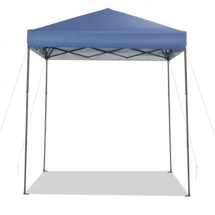 Costway 6.6 x 6.6 Feet Outdoor Shade Canopy Pop-Up Tent - Suitable for Camping, Picnics, Parties, and Weddings