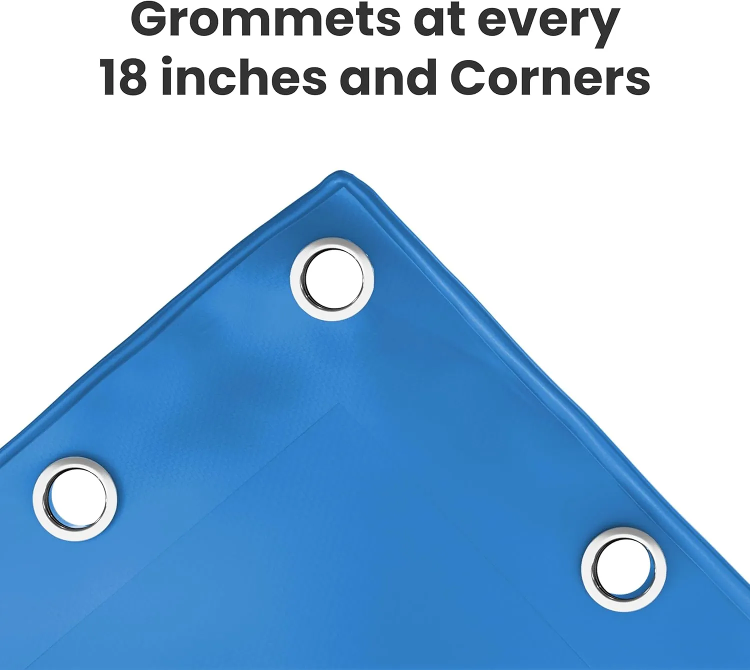 Covers & All Waterproof Tarp, 18 Oz PVC Polyester Heavy Duty Tarp with Grommets, Tear & UV Resistant, Multipurpose Use – Roof, Canopy, Camping, Patio, Pool, Boat, Trailer (14’ x 20’, Blue)