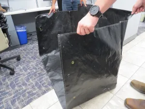 Custom 18 oz Heavy Duty Black Coated Vinyl Fire Retardant Equipment Cover by AtlasShield®