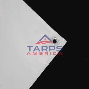 Custom 18 oz Heavy Duty White Coated Vinyl Tarp by AtlasShield Plus