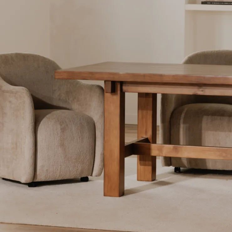 Darby Dining Chair with Castors | Beige