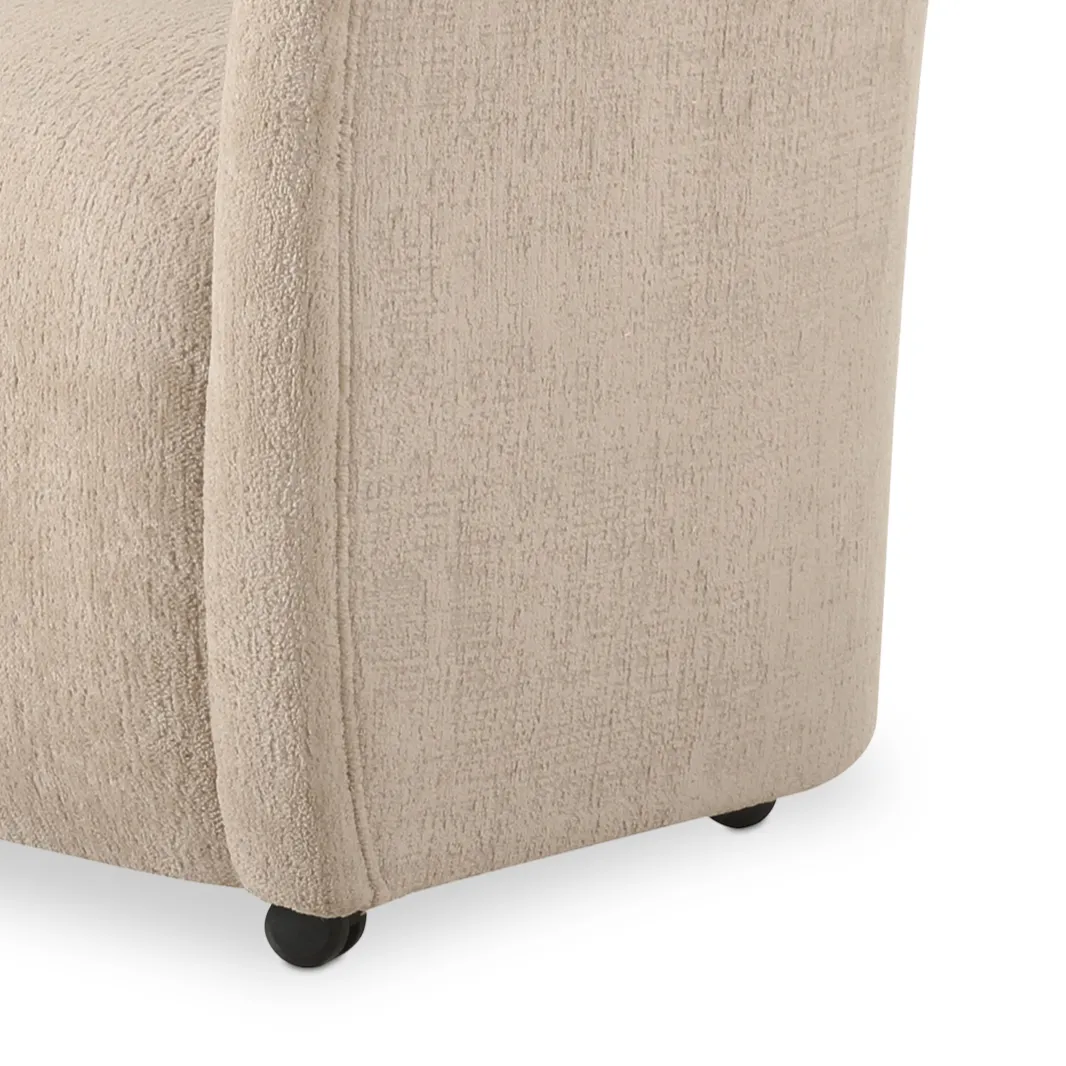Darby Dining Chair with Castors | Beige