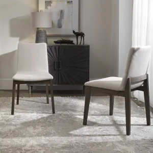 Delano Armless Chair in Wood Frame Set/2