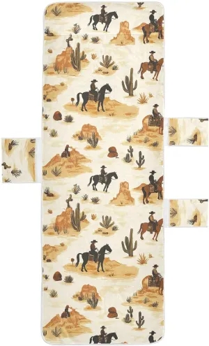 Desert Horseback Riding Lounge Chair Cover,Soft Beach Lounge Chair Towel Cover with Pockets for Beach Pool Outdoor Chair, 85"x30"