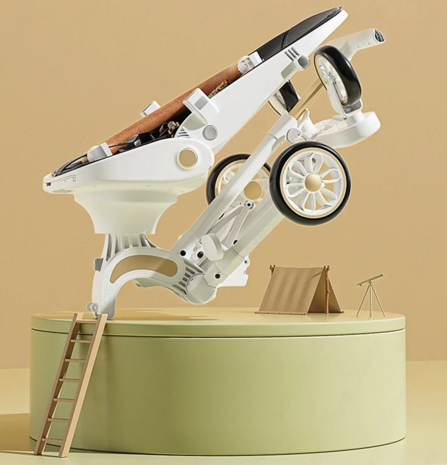 Designer Baby Stroller - Chair (4 Colours) Foldable