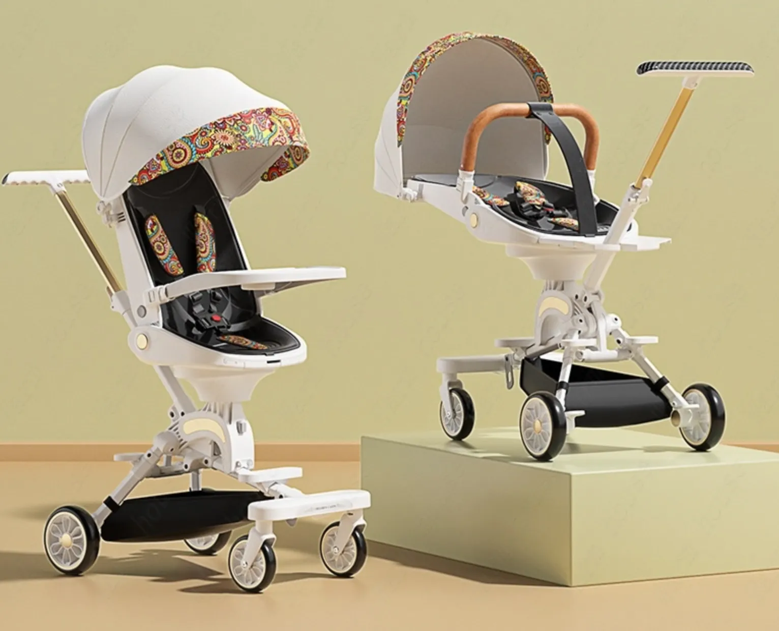 Designer Baby Stroller - Chair (4 Colours) Foldable