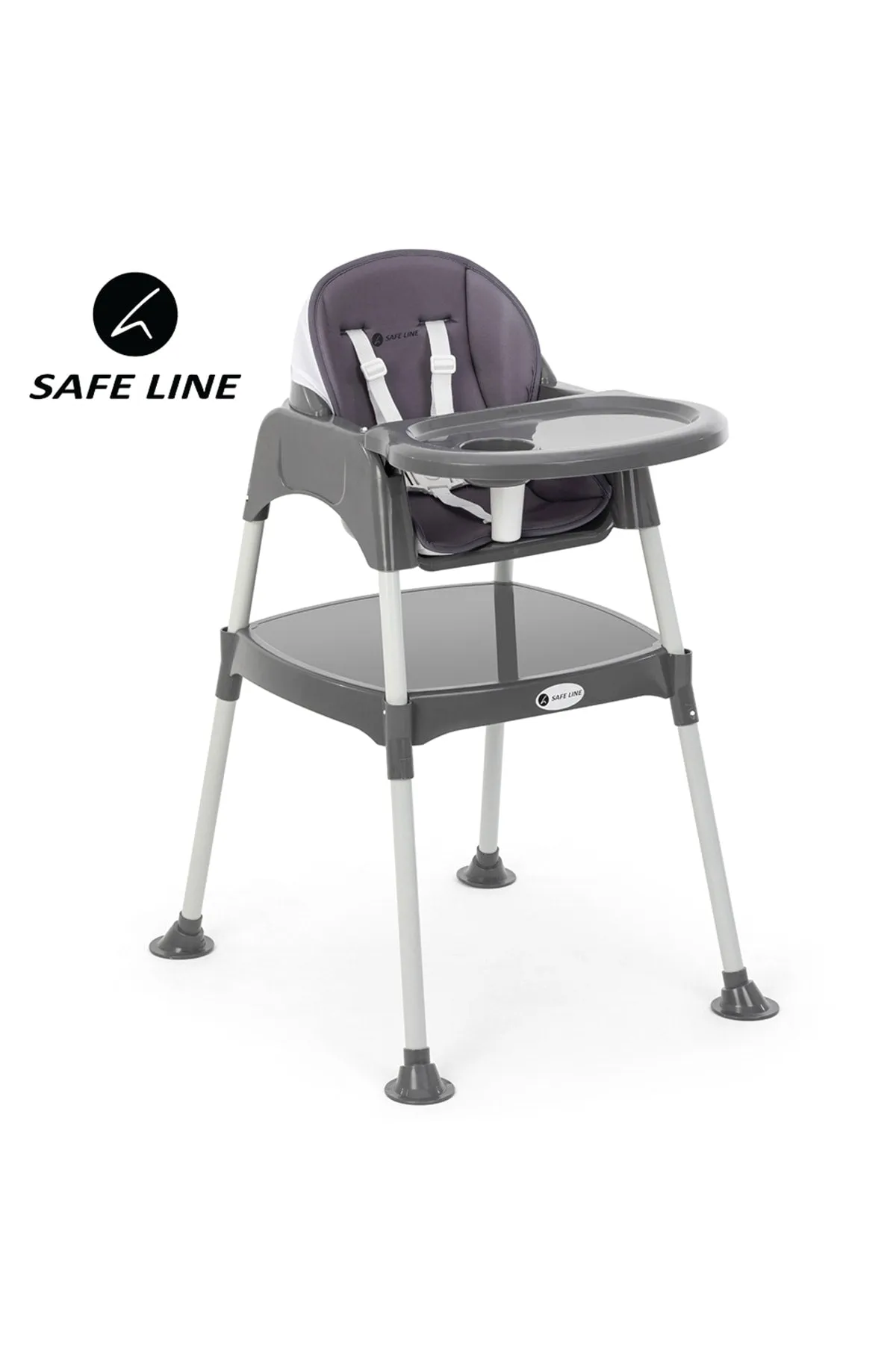 Desk Padded Highchair Dark Gray