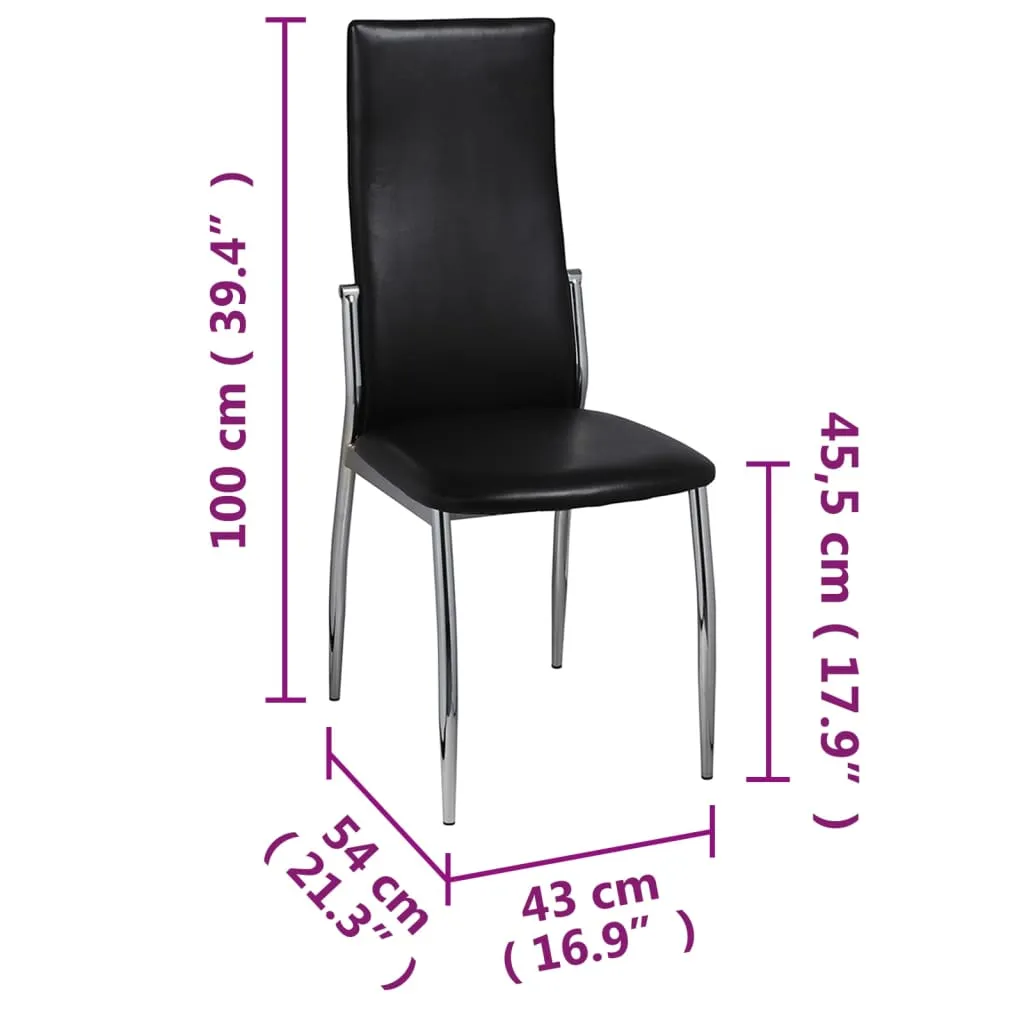 Dining Chairs Accent Side Chair for Living Room Bedroom Faux Leather