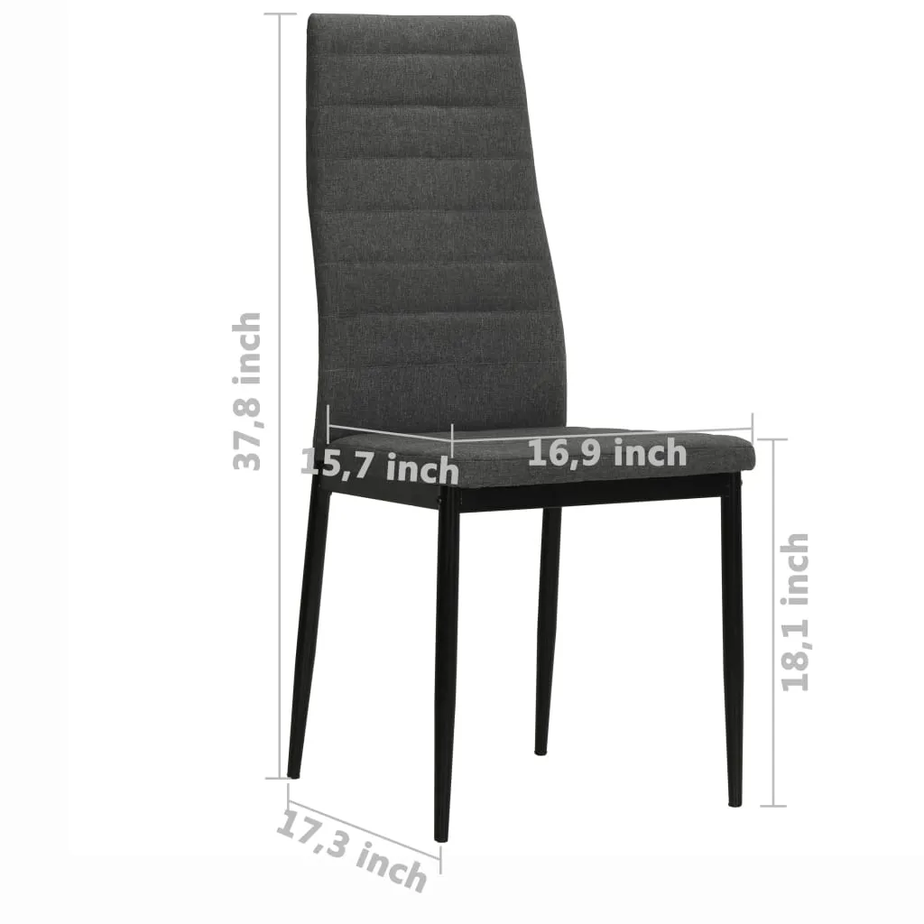 Dining Chairs High Back Kitchen Side Chair for Home Dining Room Fabric