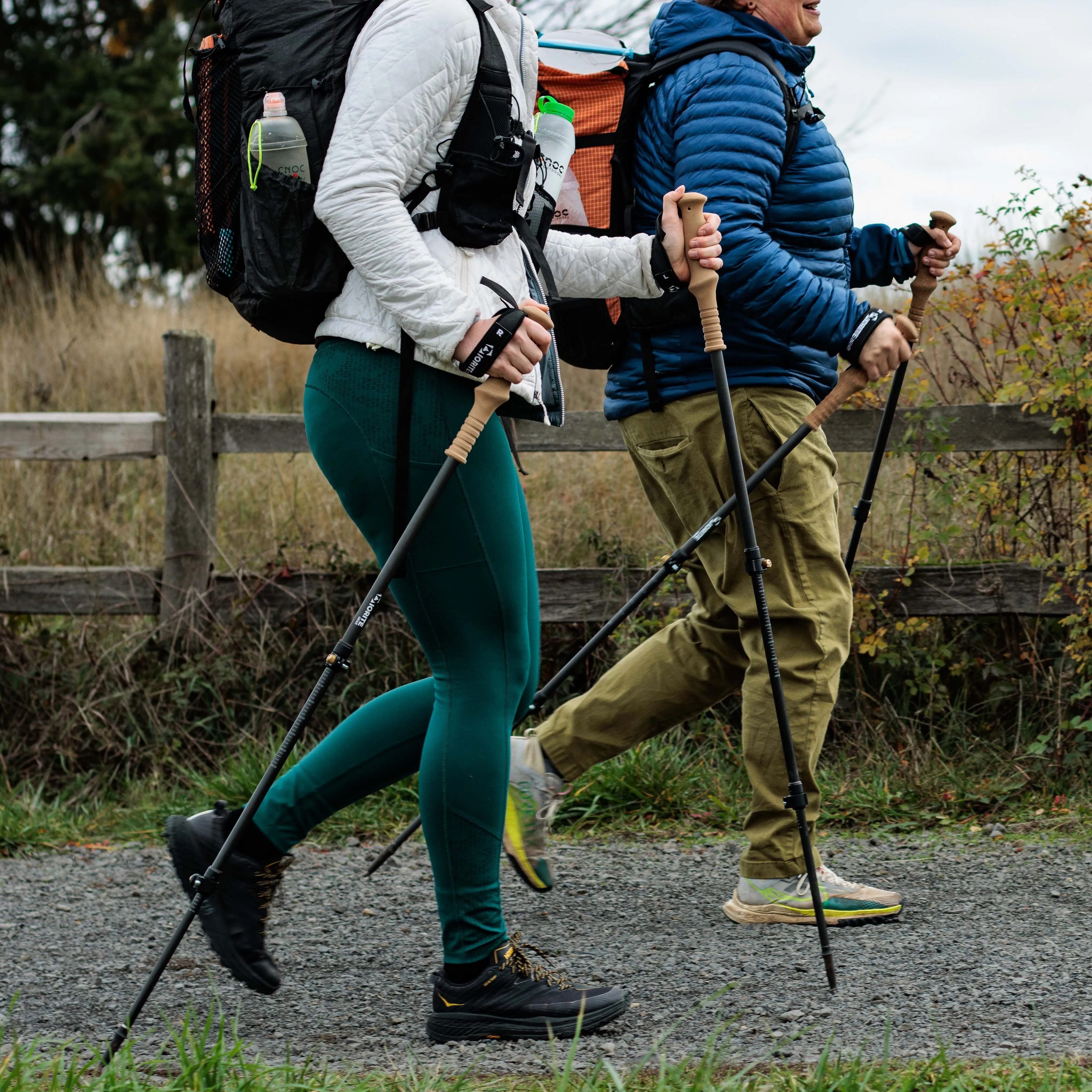 Diorite Telescopic Carbon Fiber Trekking Poles, Cork