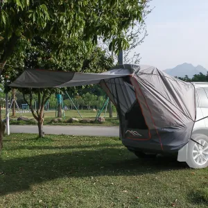 DLUCKY SUV Trunk Tents,SUV Waterproof 3500MM UPF 50 ,car Camping Essentials,car Tent Rainproof, Sun Protection Sunshade, and Mesh Transparent Mosquito net