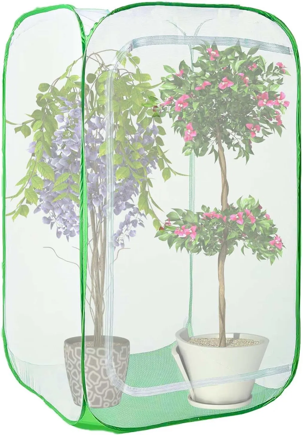 DredQcco 36" Garden Mesh Plant Enclosure Cover, Pop-up Garden Mesh Plant Cover for Pests, Bird and Pest Protection Guard for Fruit, Vegetables, Flowers and Herbs(1Pcs 24x24x36in Having Bottom)