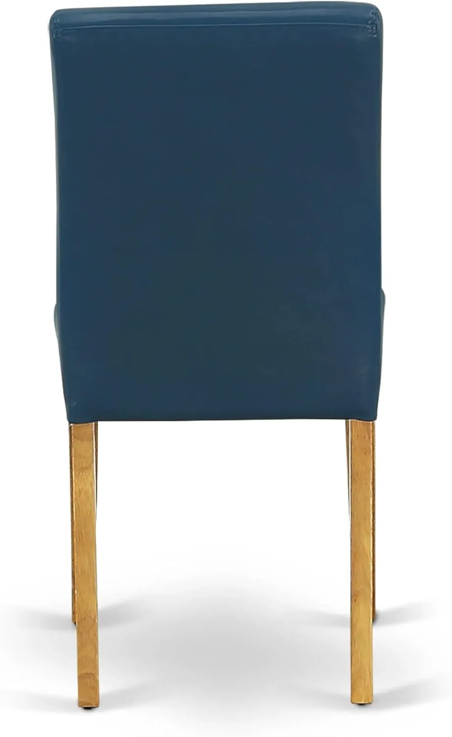 East West Furniture ABP4T55 Abbott Parson Kitchen Chairs - Oasis Blue Faux Leather Padded Dining Chairs, Set of 2, Oak
