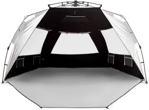Easthills Outdoors Instant Shader Silver Shelter XL Beach Tent 99" Wide for 4-6 Person UPF 50  Sun Shelter - Heat Reflective and Light Blocking