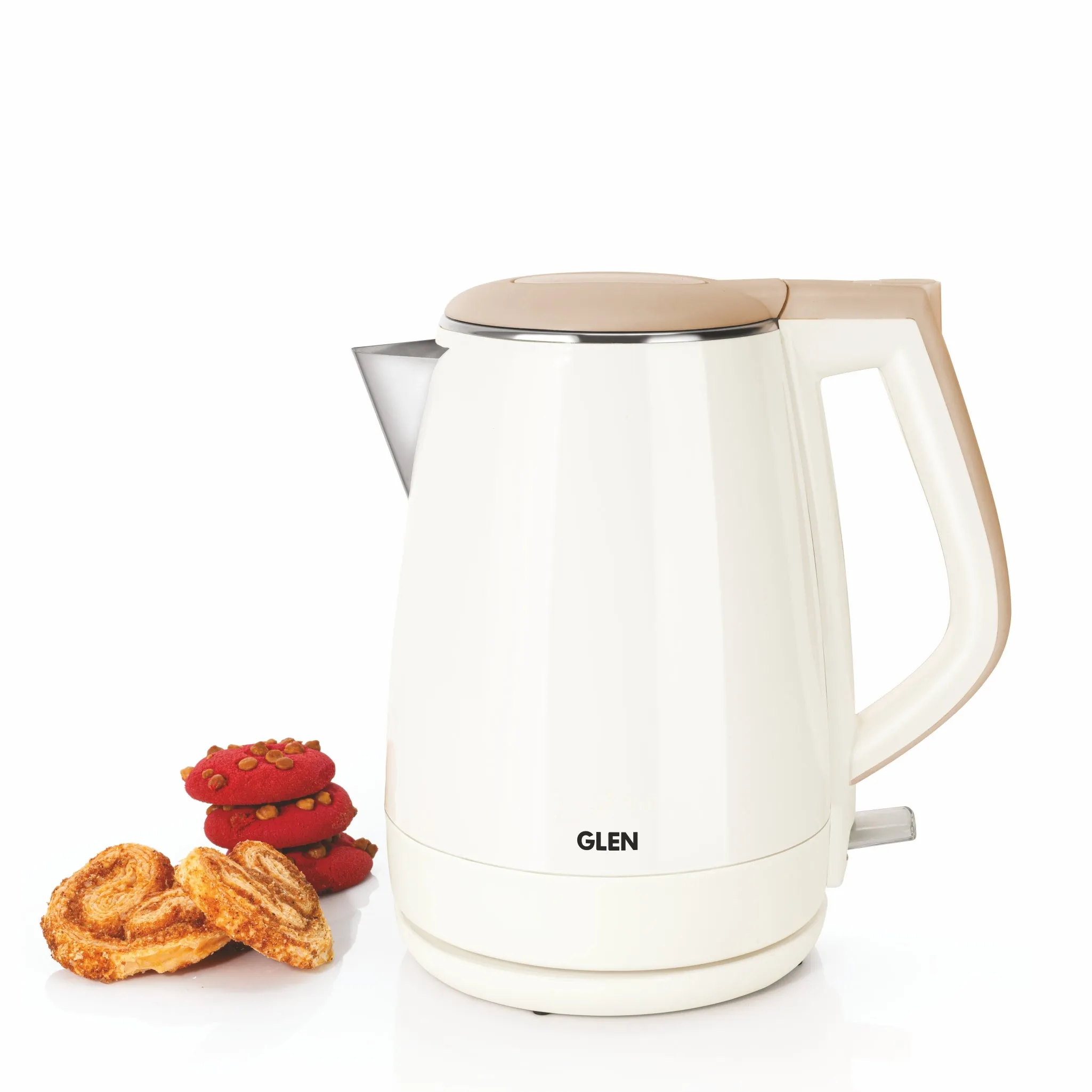 Electric Kettle 1.5 Litre Plastic Clad Stainless Steel, 360° Rotation Base, Auto Shutoff, 1500 W (SA-9006)