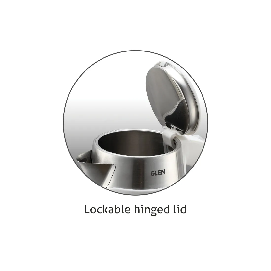 Electric Kettle 1.8 Litre Plastic Clad Stainless Steel, 360° Rotation Base, Auto Shutoff, 1500 W - White (9005)