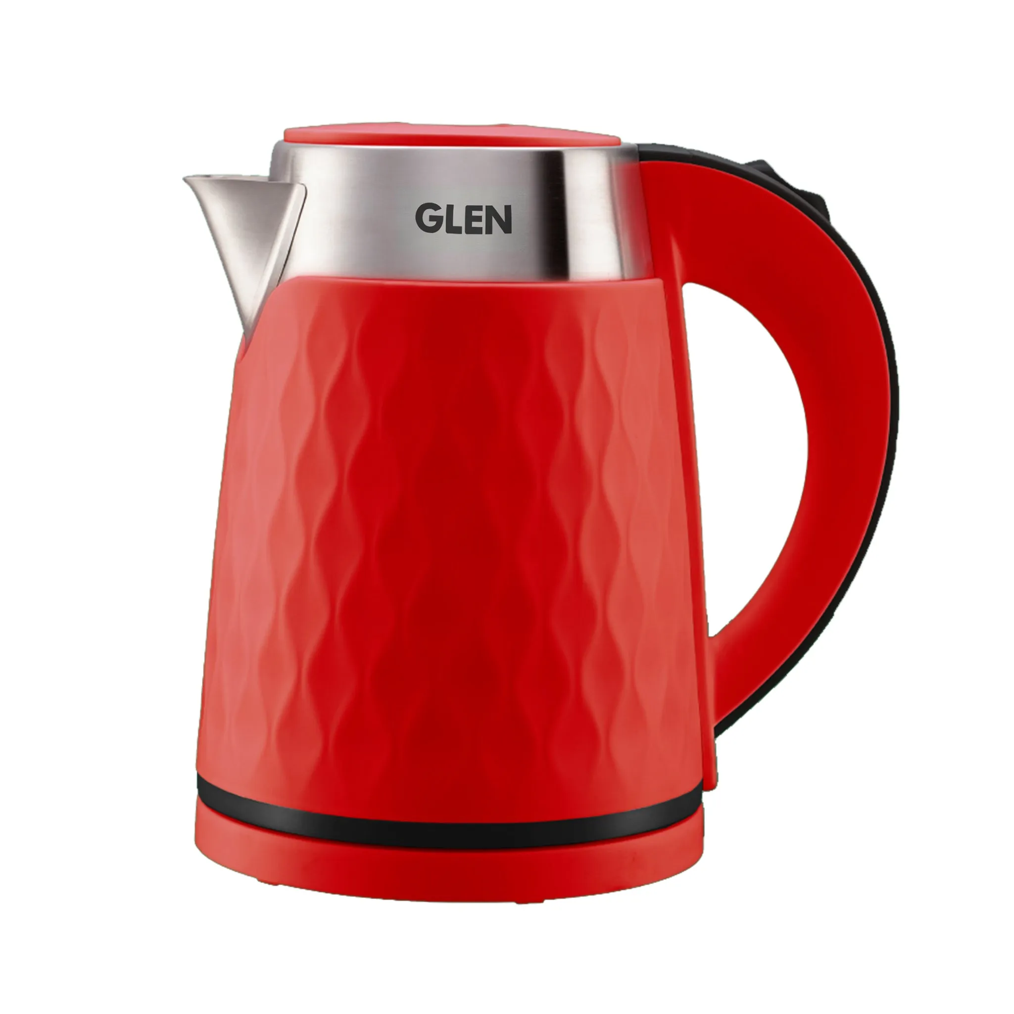 Electric Kettle 1.8 Litre Plastic Clad Stainless Steel, 360° Rotation Base, Auto Shutoff, 1500 W - White (9005)