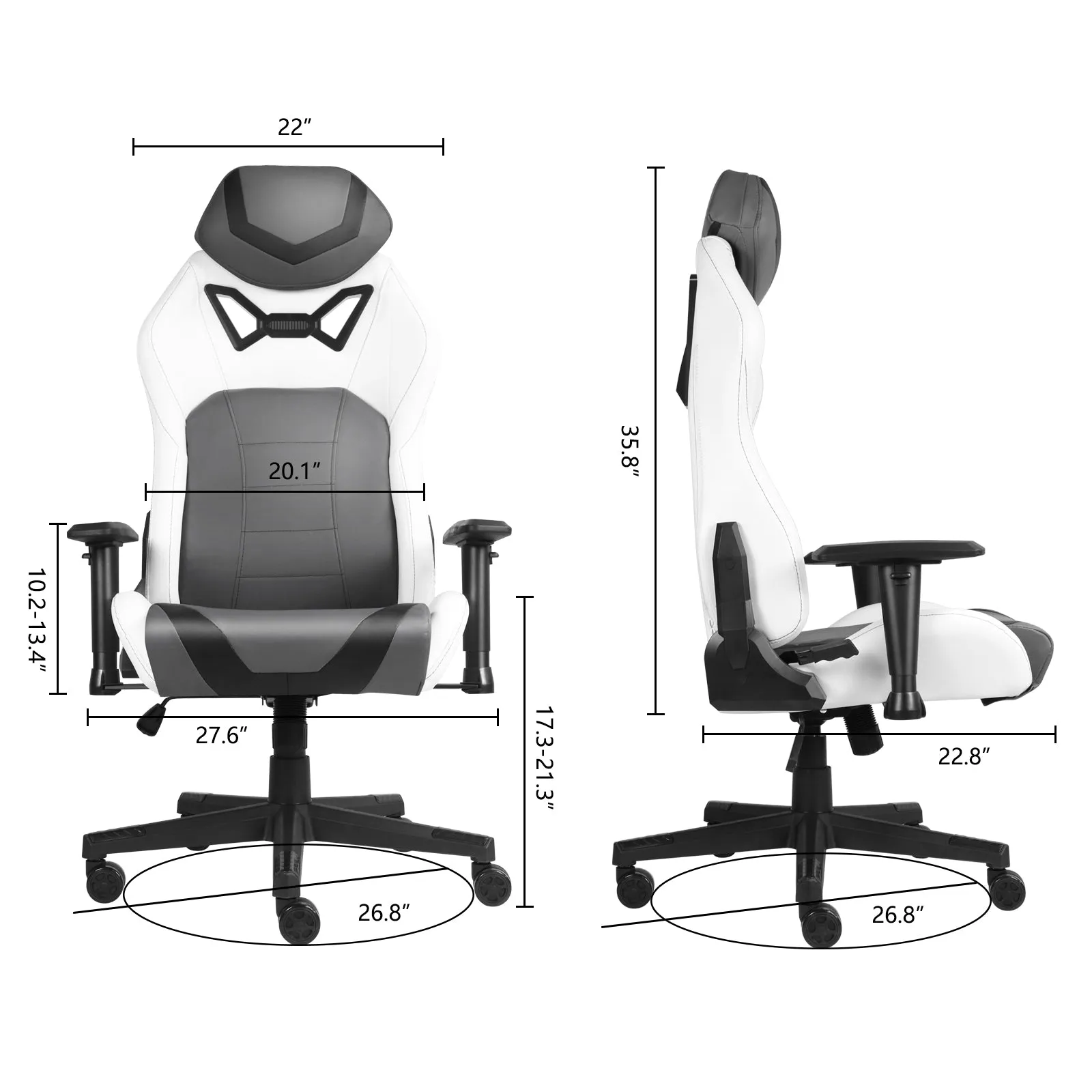 Ergonomic Gaming Chairs for Adults with High-Density Memory Foam | Swivel Comfortable Office Chair, Big and Tall Video Game Chair, High Back Computer Chair for Home, Office