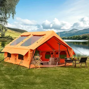 EROMMY Large Inflatable Camping Tent, Blow Up Tent with Room, Easy Set-up