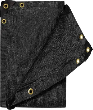 E.share 90%-95% Heavy Duty Shade Cloth for Garden, 6 Ft X 12 Ft Sun Shades Outdoor Patio with Grommets for Plant Covers,Porch Screen,Pergola Shade Cover,Greenhouse,Black