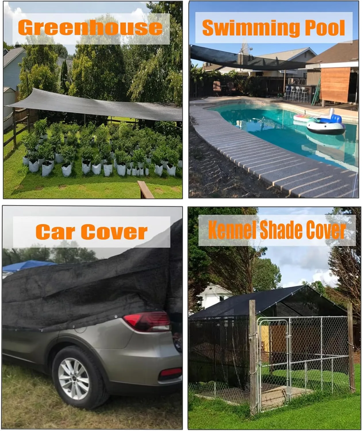E.share 90%-95% Heavy Duty Shade Cloth for Garden, 6 Ft X 12 Ft Sun Shades Outdoor Patio with Grommets for Plant Covers,Porch Screen,Pergola Shade Cover,Greenhouse,Black