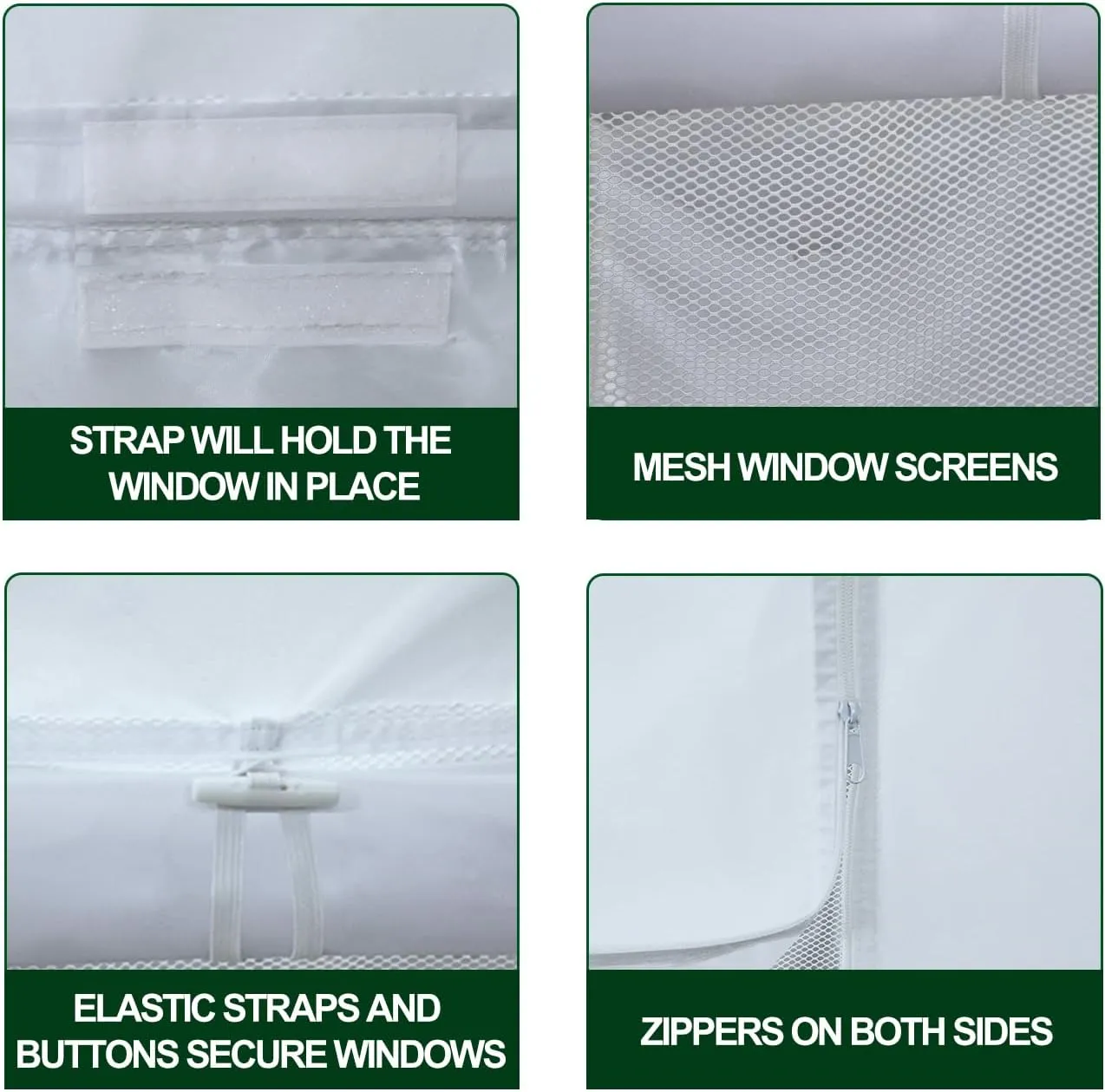 Eurmax USA Full Zippered Walls for 10 x 15 Easy Pop Up Canopy Tent,Enclosure Sidewall Kit with Roller Up Mesh Window and Door 4 Walls ONLY,NOT Including Frame and Top（Sky Blue）
