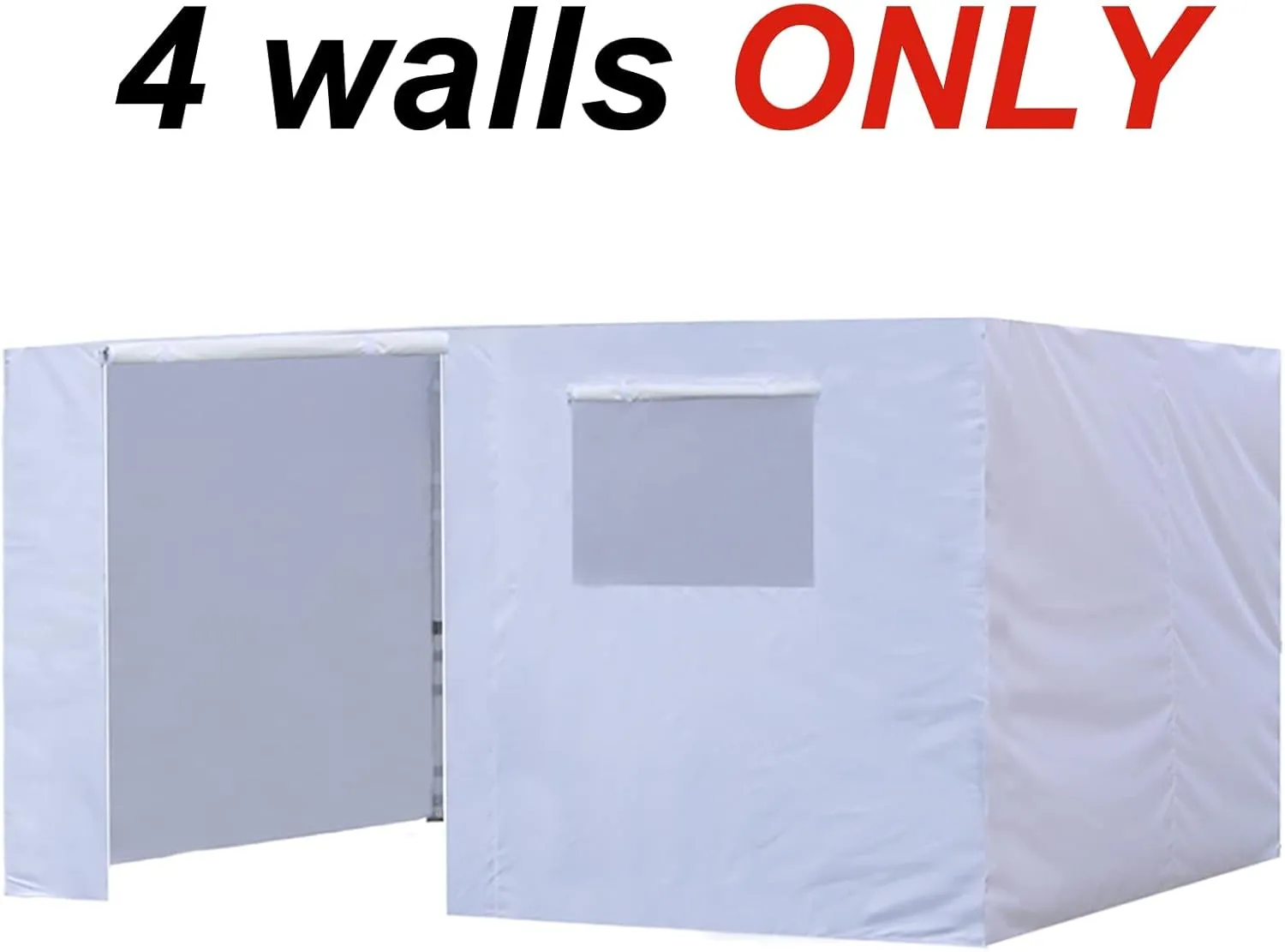 Eurmax USA Full Zippered Walls for 10 x 15 Easy Pop Up Canopy Tent,Enclosure Sidewall Kit with Roller Up Mesh Window and Door 4 Walls ONLY,NOT Including Frame and Top（Sky Blue）