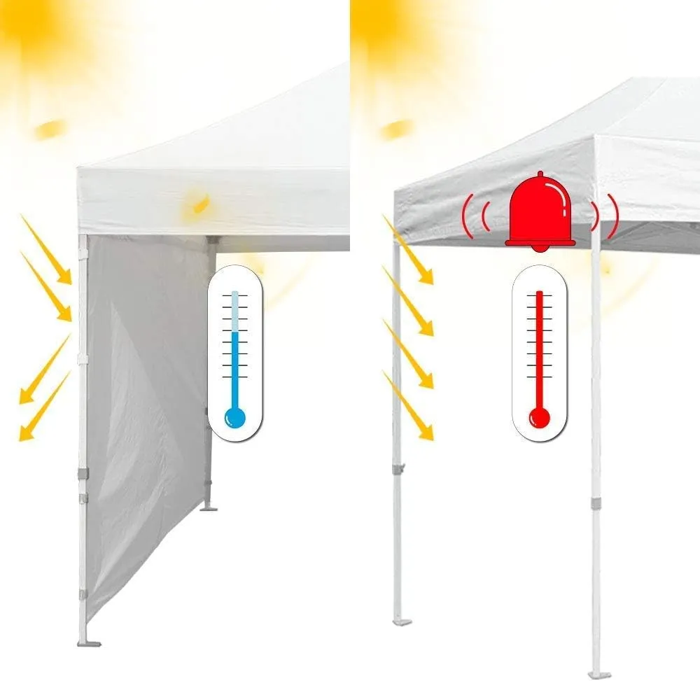 Eurmax USA Instant Canopy SunWall Tent Sidewalls for 10x10 Pop Up Canopy Tent,1 Pack Sidewall Only (White)