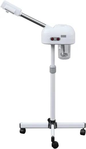Facial Steamer On Wheels 360° Rotatable Hot Ozone Face Steamer for Facial Deep Cleaning Skin Care Tools Mist Sprayer Facial Vaporizer Esthetician Supplies Professional Beauty Salon or Home Use
