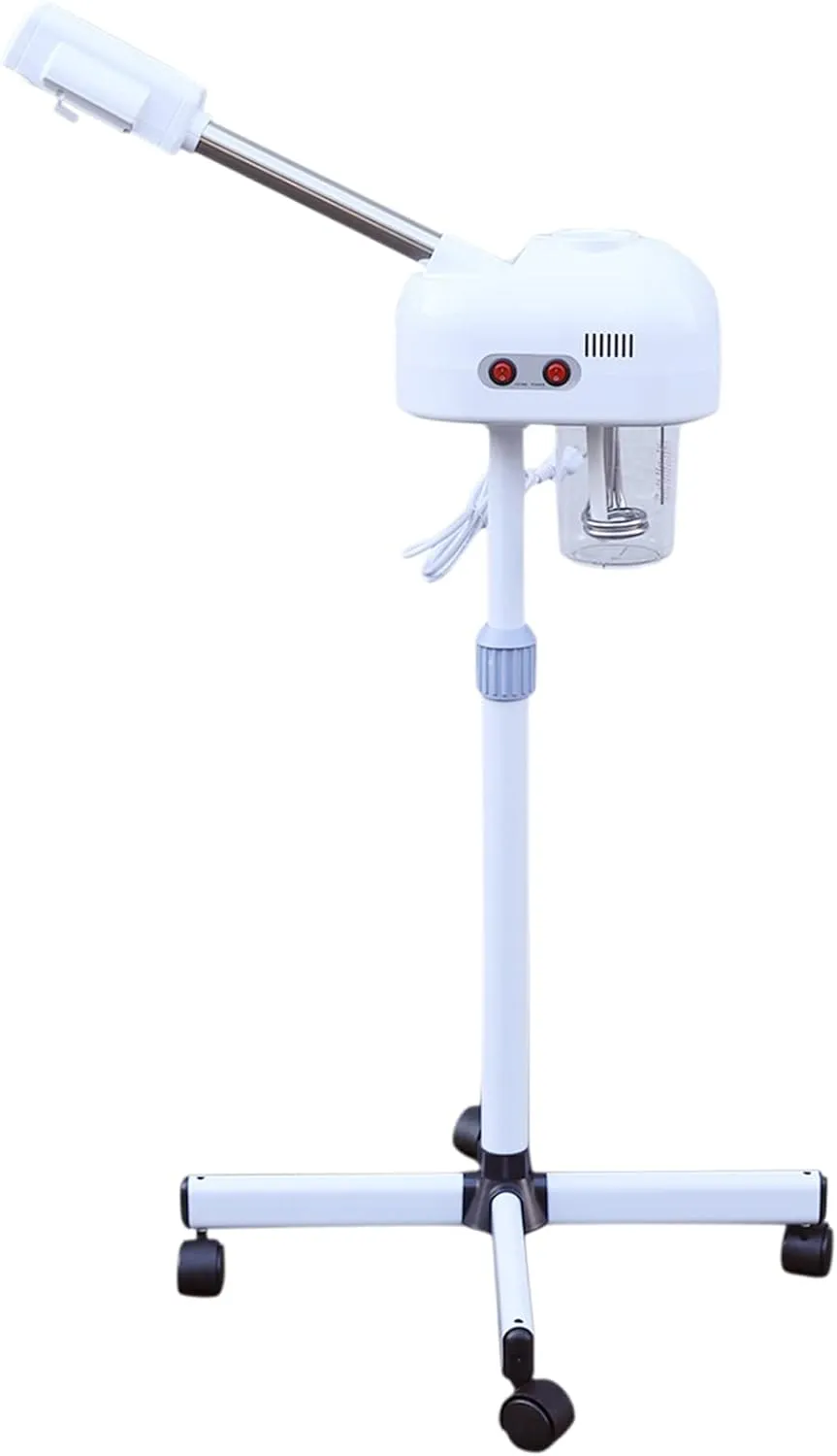 Facial Steamer On Wheels 360° Rotatable Hot Ozone Face Steamer for Facial Deep Cleaning Skin Care Tools Mist Sprayer Facial Vaporizer Esthetician Supplies Professional Beauty Salon or Home Use
