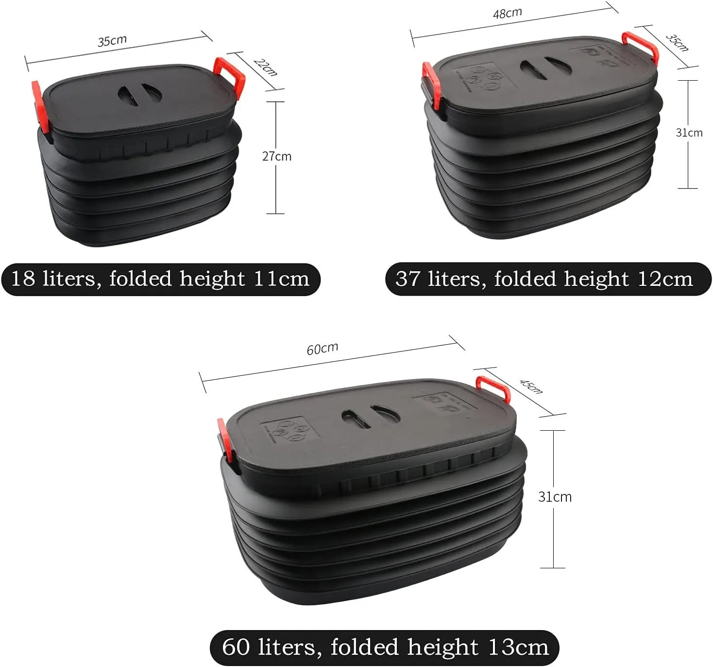 Fishing Gear Box, Outdoor Telescopic Fishing Water Storage Bucket, Portable Fishing Gear Storage Box, Suitable for Leisure Fishing (60L)